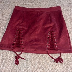 Women’s faux suede skirt
